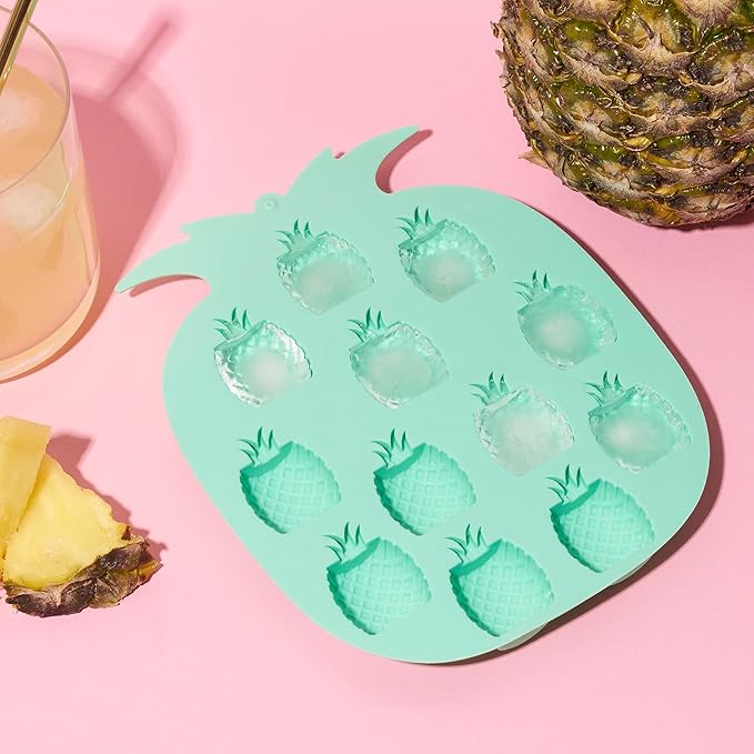 Cute Pineapple Shape Silicone Ice Cube Tray – 12-Cavity Food-Grade Mold for Ice, Chocolate, Jelly, Candy – BPA-Free & Reusable