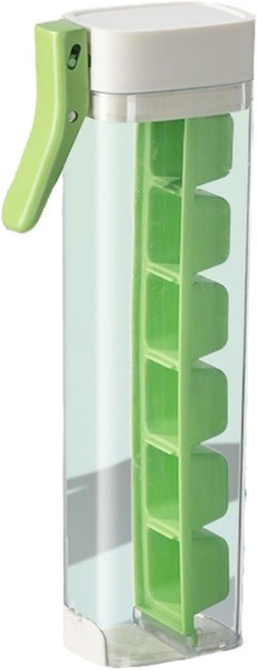 Portable Water Bottle with Removable Ice Stick Mold – 8-Cube Freezable Cooling Core – Leakproof Drinking Bottle with Handle