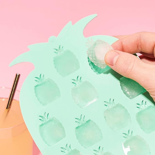 Cute Pineapple Shape Silicone Ice Cube Tray – 12-Cavity Food-Grade Mold for Ice, Chocolate, Jelly, Candy – BPA-Free & Reusable
