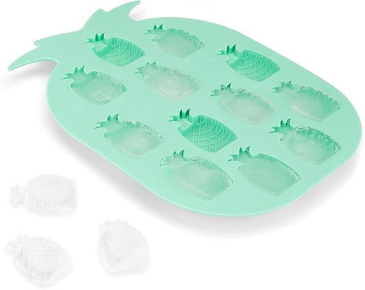 Cute Pineapple Shape Silicone Ice Cube Tray – 12-Cavity Food-Grade Mold for Ice, Chocolate, Jelly, Candy – BPA-Free & Reusable