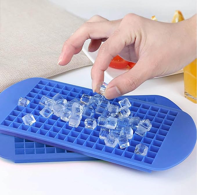 Mini Ice Cube Tray – 160-Cavity Silicone Ice Mold, 1cm Cube Size, BPA-Free, Easy Release, Dishwasher Safe