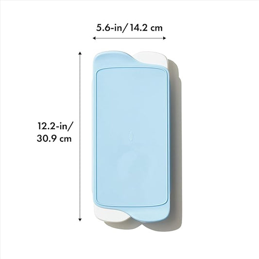 Extra Large Covered Ice Cube Tray – BPA-Free Food-Grade Plastic – Stackable, Leakproof Ice Mold for Freezer (12.2 × 5.6 in)